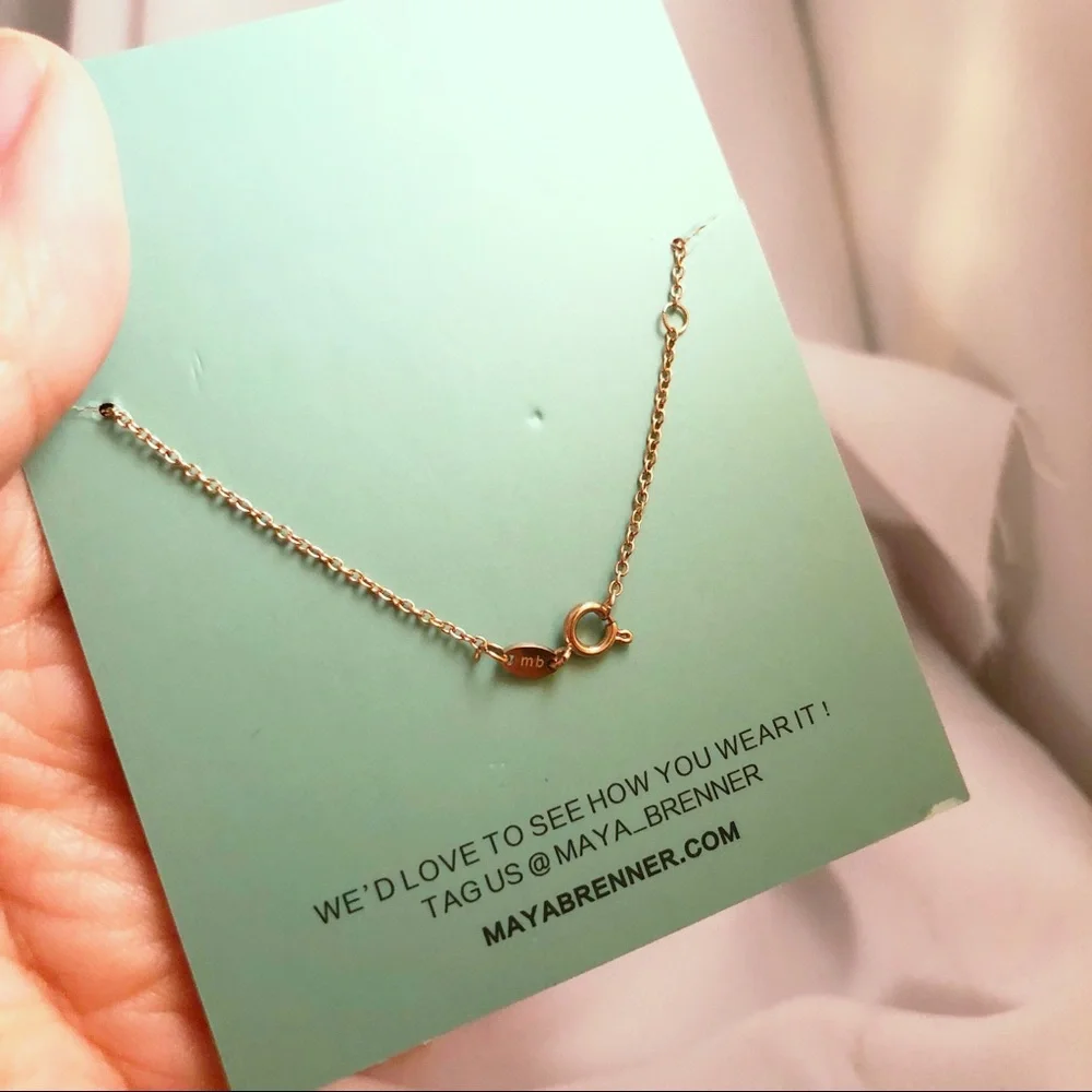 MAYA BRENNER Rose Stainless LOVE Dainty Bracelet